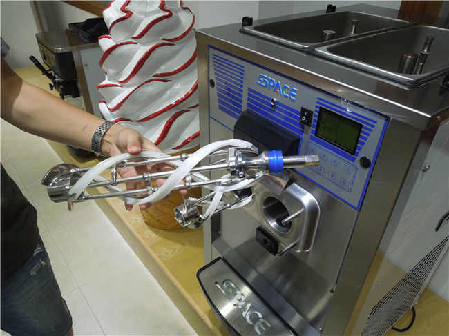Countertop Triple Flavor Ice Cream Making Machine With Air Pump High Overrun